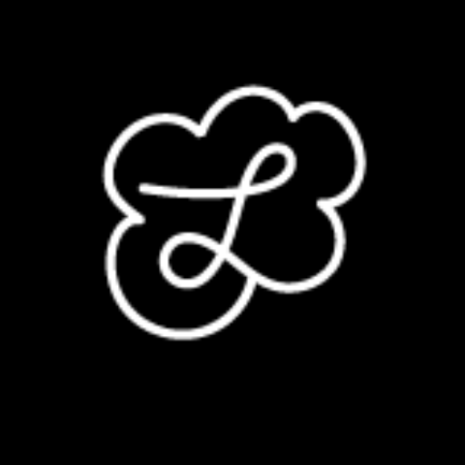 logo de mon portfolio, lettre L entouré d'une fleure designé